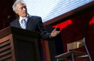 Clint Eastwood Stepping Out Of A Chicago Limo Looking at an Empty Chair